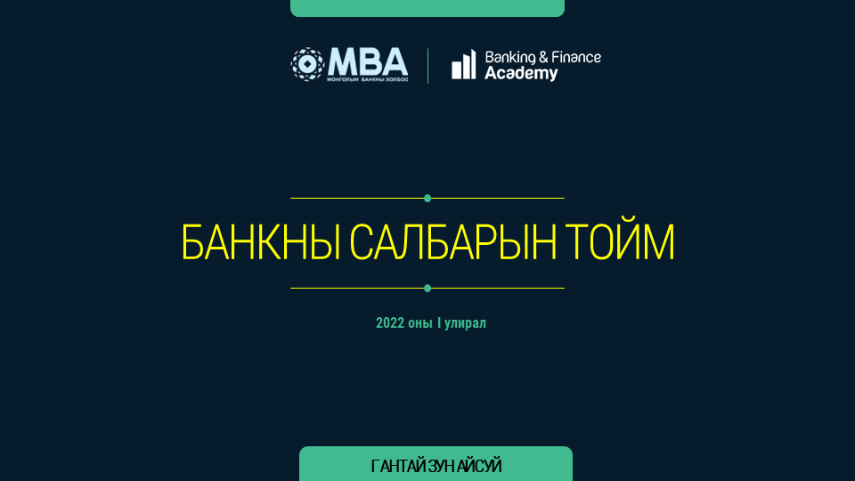Банкны салбарын тойм – 2022/Q1